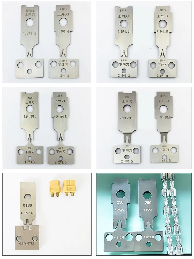  Terminals Crimping Mold Blade Machine Kits Terminal Applicator blades for Dupont 2.0 and 2.54 terminal Brass press die, Terminals Crimping Mold, Terminal Applicator Blades, Terminal Brass Press Die 