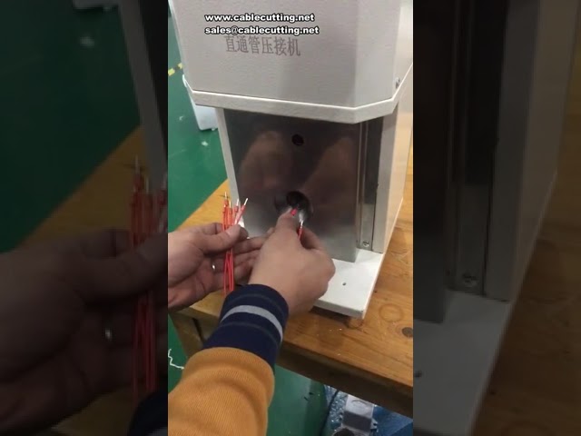 0.2-6mm² Straight Tube Terminal Crimping Machine for Electronics, Automotive Wire Harness