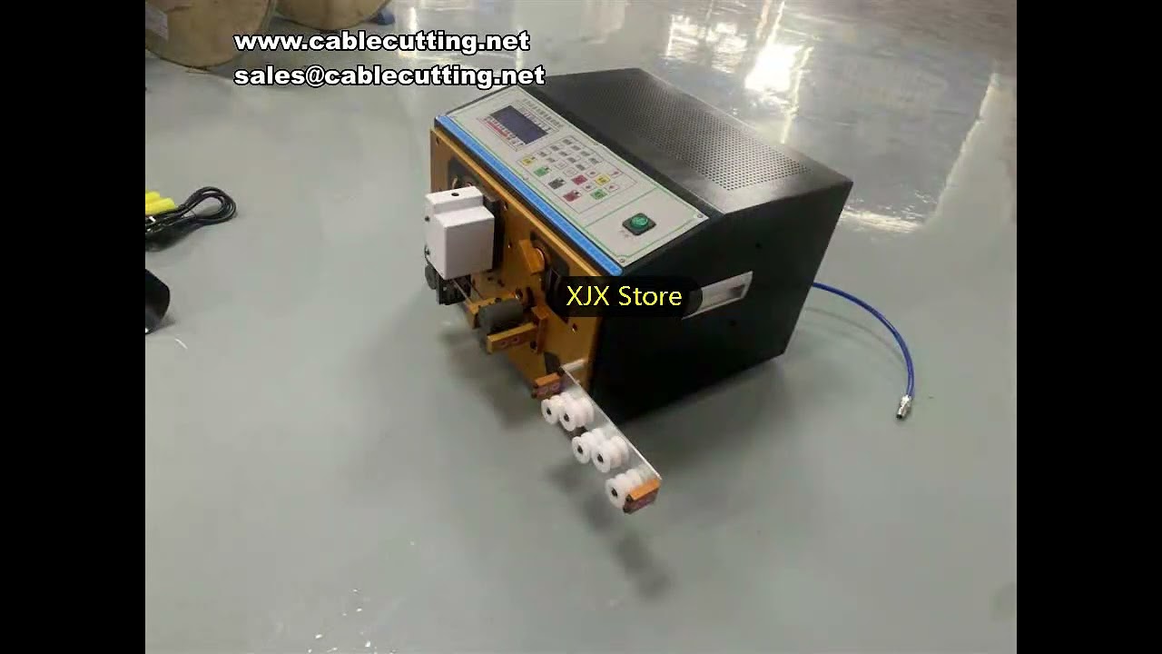 0.3-4.0mm² Automatic Wire Stripping and Cutting Machine, 400W Adjustable Cable Cutter Stripper