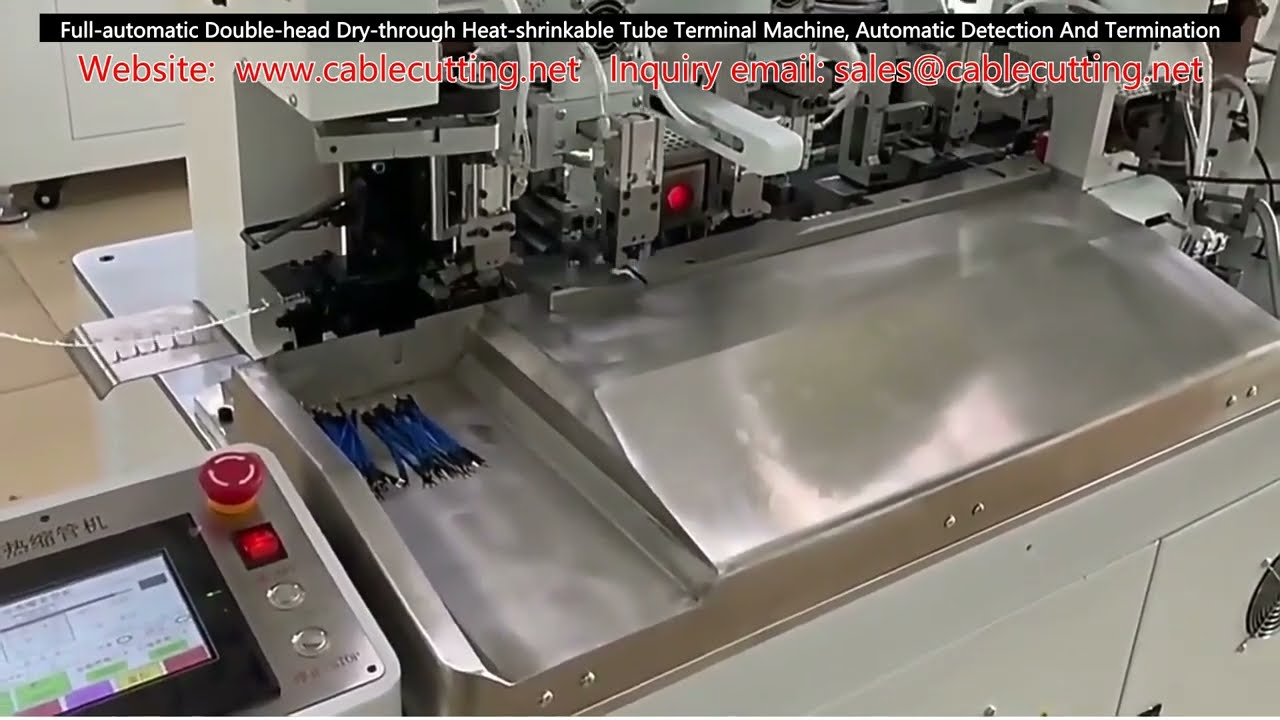 Fully Automatic Double-Head Dry-Through Heat Shrinkable Tube Terminal Machine