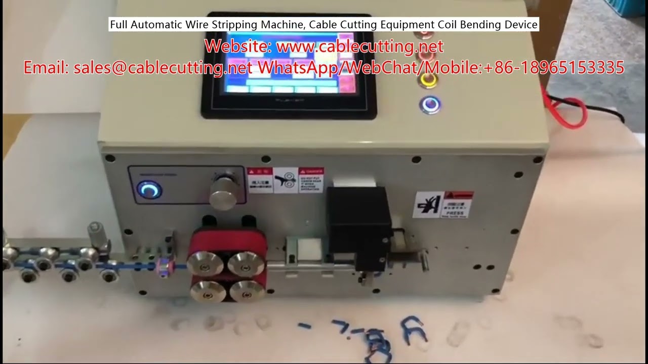 Full Automatic Wire Stripping Machine, Cable Cutting Equipment Coil Bending Device