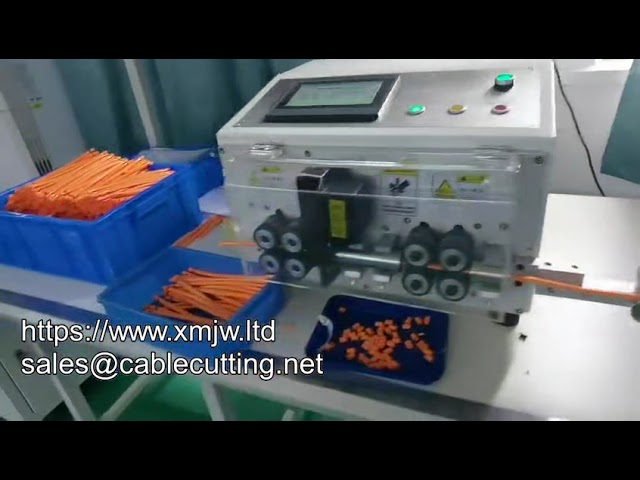 Fully Automatic Sheathed Wire 6-70 Square Mm Cable Cutting Double Head Stripping Machine