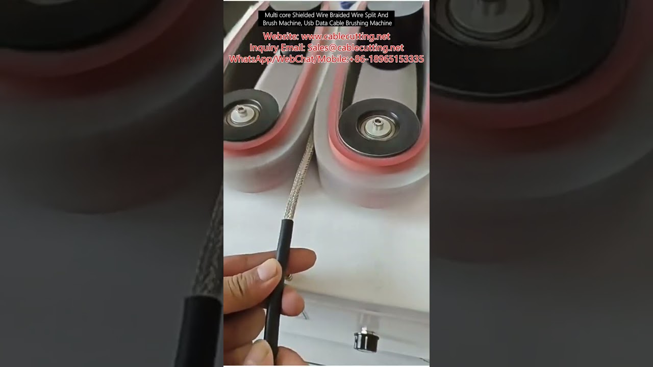 Multi-Core Shielded Wire Braided Wire Split and Brush Machine, USB Data Cable Brushing Machine