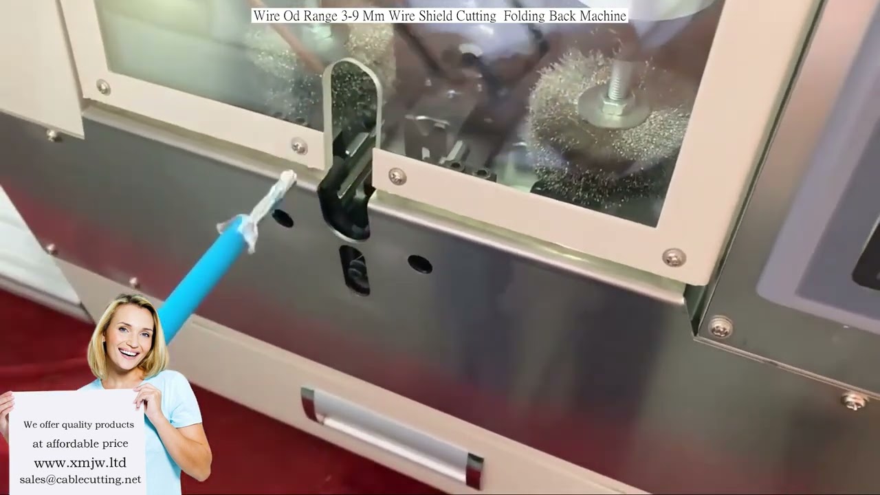 Wire OD Range 3-9mm Shield Cutting and Folding Back Machine
