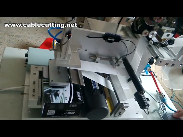 Semi-Automatic Card & Round Bottle Sticker Labeling Machine with Printing
