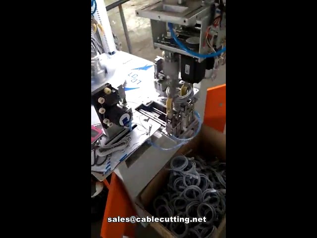 automatic power cable winding and bunding cable ties auto tying machine