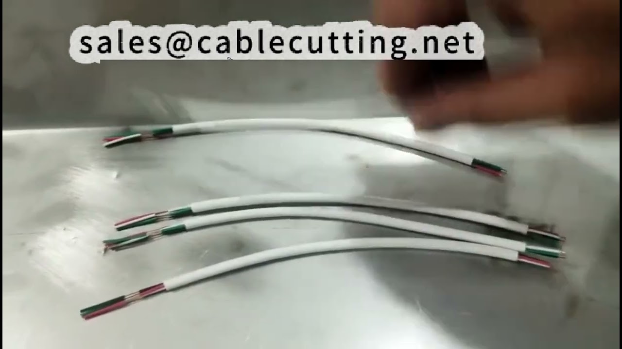 4-Core Data Cable Cut and Strip Machine for Inner and Outer Jackets | Half and Full Auto Setup